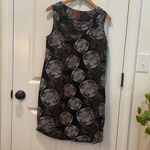 212 Collection Black and Brown Floral Mini Dress